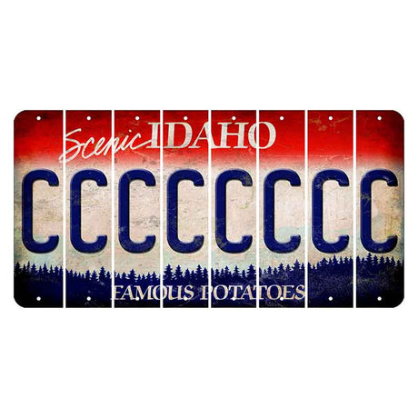Idaho Scenic Cut License Plate Strips (Set of 8) C