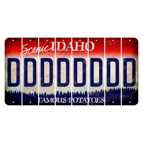Idaho Scenic Cut License Plate Strips (Set of 8) D