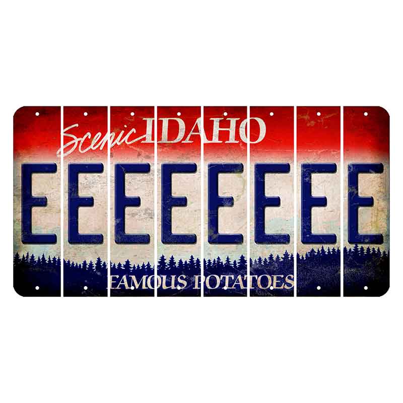 Idaho Scenic Cut License Plate Strips (Set of 8) E