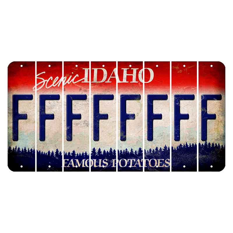 Idaho Scenic Cut License Plate Strips (Set of 8) F