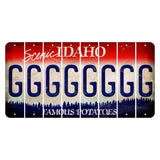 Idaho Scenic Cut License Plate Strips (Set of 8) G