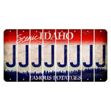 Idaho Scenic Cut License Plate Strips (Set of 8) J