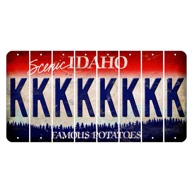 Idaho Scenic Cut License Plate Strips (Set of 8) K