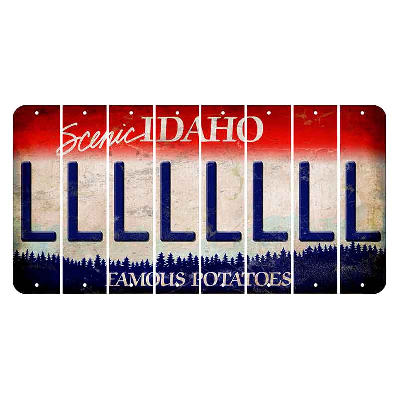 Idaho Scenic Cut License Plate Strips (Set of 8) L