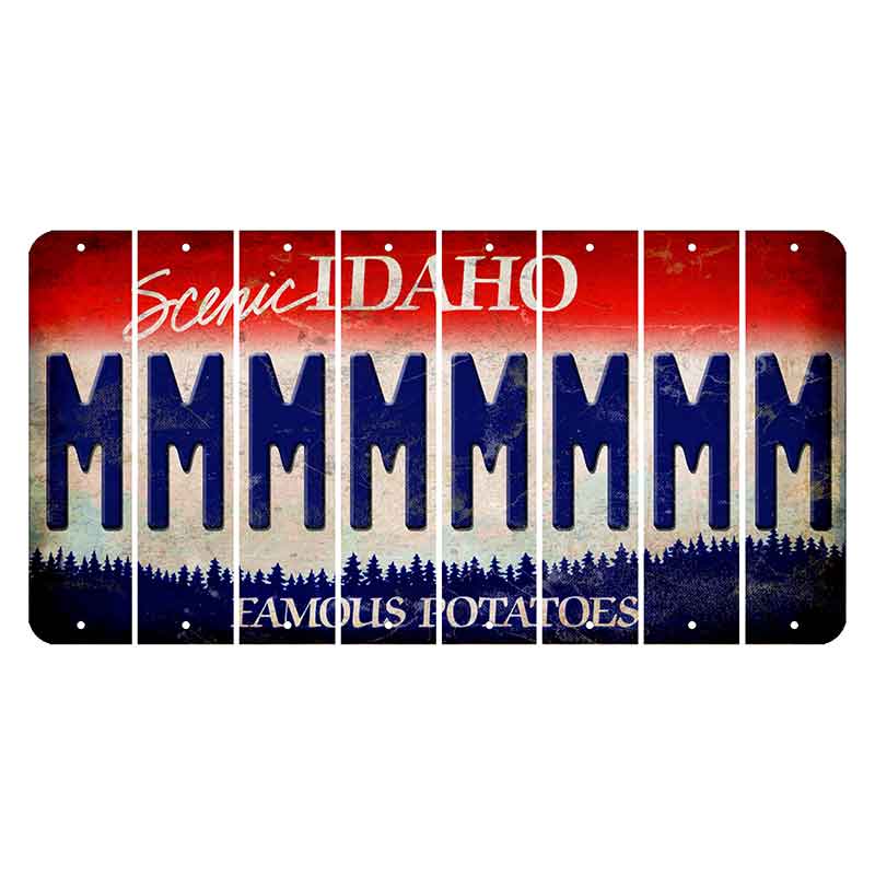 Idaho Scenic Cut License Plate Strips (Set of 8) M