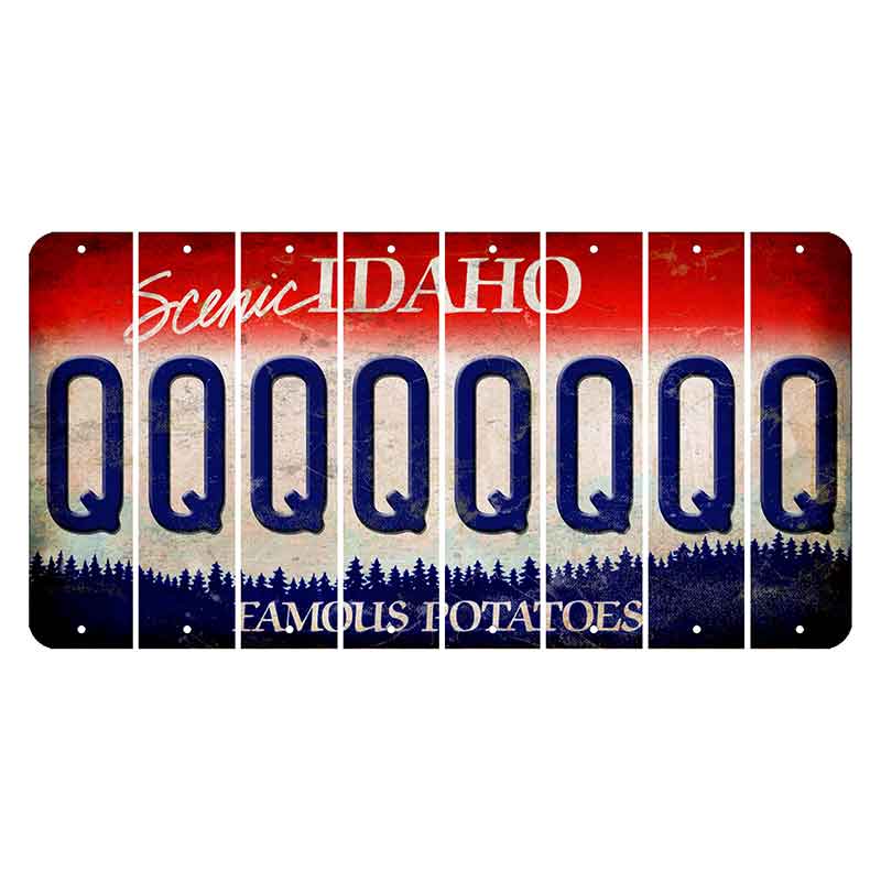 Idaho Scenic Cut License Plate Strips (Set of 8) Q
