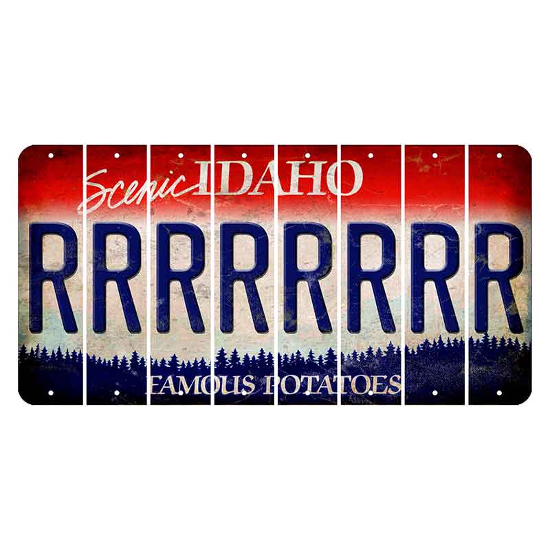 Idaho Scenic Cut License Plate Strips (Set of 8) R