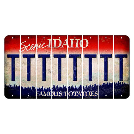 Idaho Scenic Cut License Plate Strips (Set of 8) T