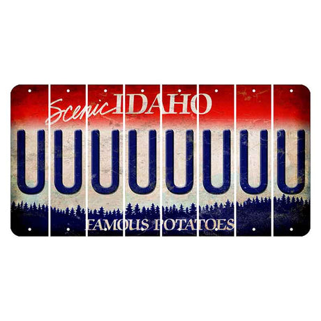 Idaho Scenic Cut License Plate Strips (Set of 8) U