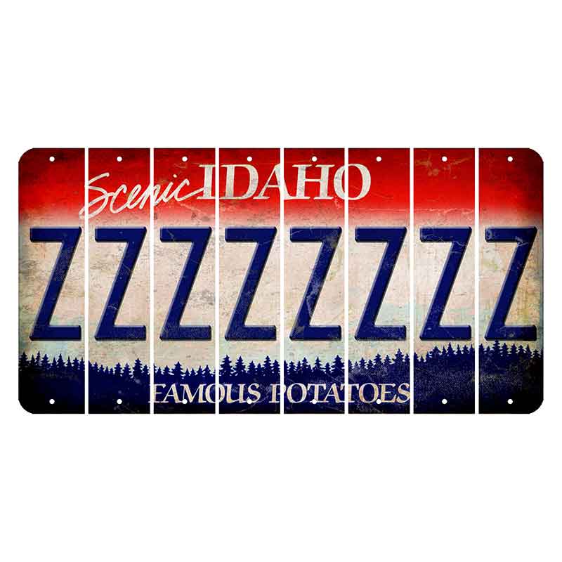 Idaho Scenic Cut License Plate Strips (Set of 8) Z