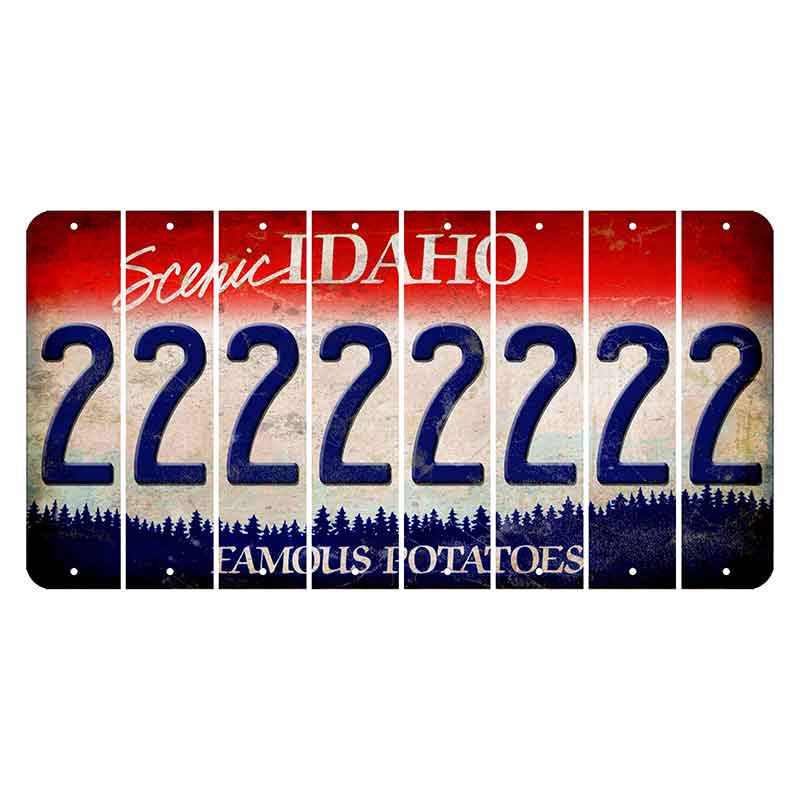 Idaho Scenic Cut License Plate Strips (Set of 8) 2