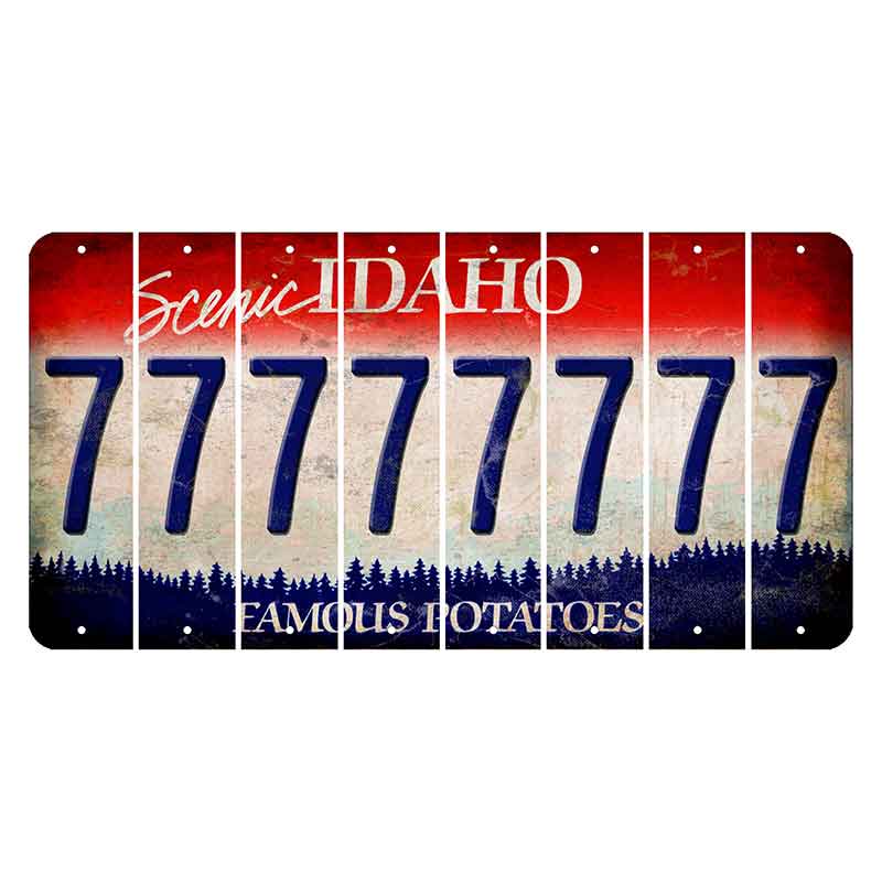 Idaho Scenic Cut License Plate Strips (Set of 8) 7