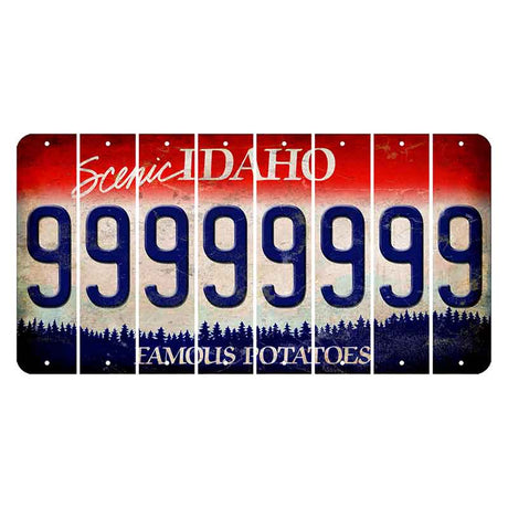 Idaho Scenic Cut License Plate Strips (Set of 8) 9