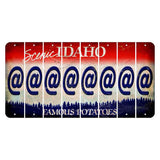 Idaho Scenic Cut License Plate Strips (Set of 8) At Sign