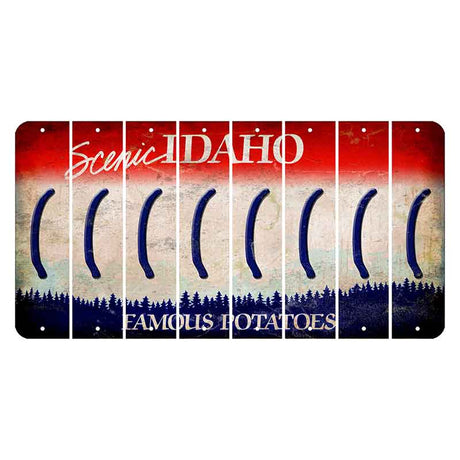 Idaho Scenic Cut License Plate Strips (Set of 8) Parenthesis - Left