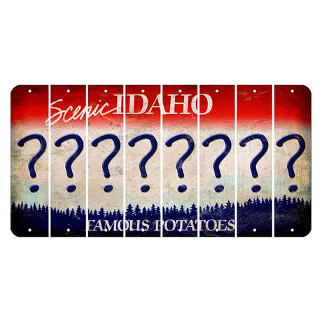 Idaho Scenic Cut License Plate Strips (Set of 8) Question Mark