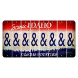 Idaho Scenic Cut License Plate Strips (Set of 8) And Sign