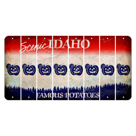 Idaho Scenic Cut License Plate Strips (Set of 8) Pumpkin