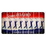 Idaho Scenic Cut License Plate Strips (Set of 8) Male Golfer