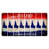 Idaho Scenic Cut License Plate Strips (Set of 8) State Silhouette