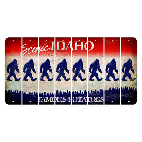 Idaho Scenic Cut License Plate Strips (Set of 8) Bigfoot