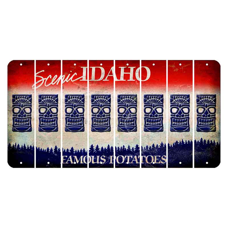 Idaho Scenic Cut License Plate Strips (Set of 8) Tiki