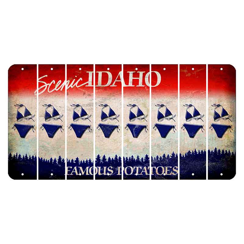 Idaho Scenic Cut License Plate Strips (Set of 8) Bikini