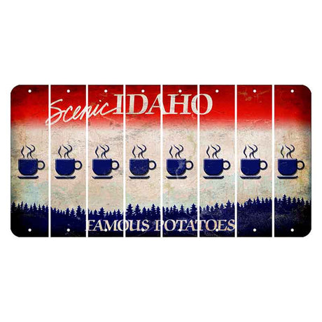 Idaho Scenic Cut License Plate Strips (Set of 8) Coffee Mug