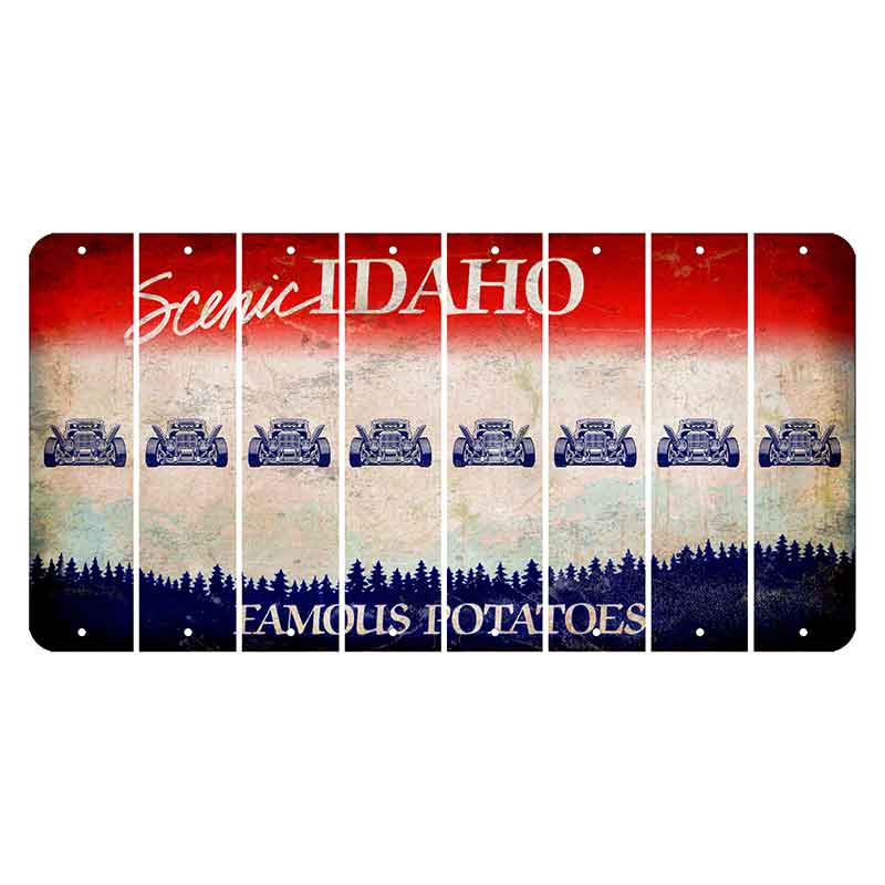 Idaho Scenic Cut License Plate Strips (Set of 8) Hot Rod