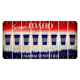 Idaho Scenic Cut License Plate Strips (Set of 8) Latte