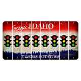 Idaho Scenic Cut License Plate Strips (Set of 8) Traffic Light