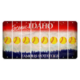 Idaho Scenic Cut License Plate Strips (Set of 8) Softball