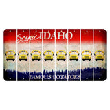 Idaho Scenic Cut License Plate Strips (Set of 8) School Bus