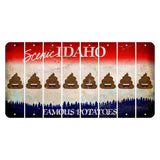 Idaho Scenic Cut License Plate Strips (Set of 8) Emoji - Poop