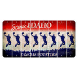 Idaho Scenic Cut License Plate Strips (Set of 8) Basketball Player