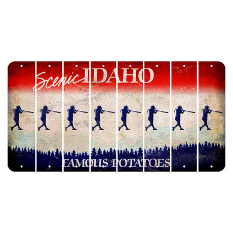 Idaho Scenic Cut License Plate Strips (Set of 8) Softball Batter