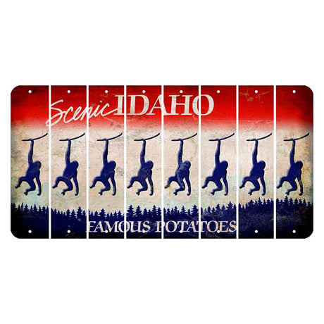 Idaho Scenic Cut License Plate Strips (Set of 8) Monkey