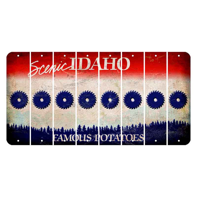 Idaho Scenic Cut License Plate Strips (Set of 8) Saw Blade