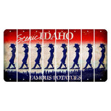 Idaho Scenic Cut License Plate Strips (Set of 8) Cowgirl - Leaning
