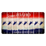 Idaho Scenic Cut License Plate Strips (Set of 8) Bull Rider
