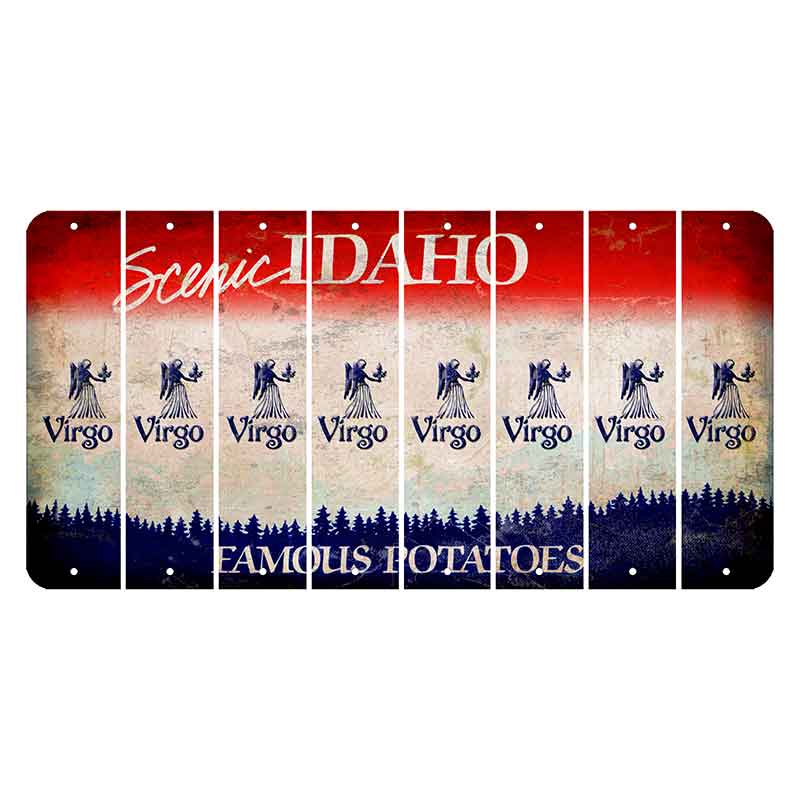 Idaho Scenic Cut License Plate Strips (Set of 8) Zodiac Sign - Virgo