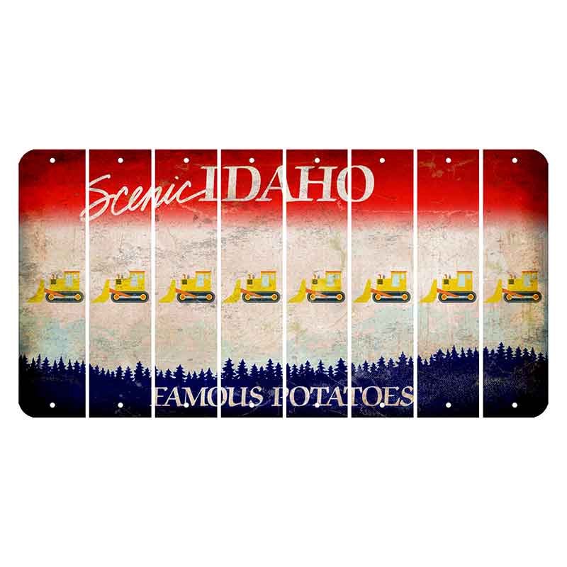 Idaho Scenic Cut License Plate Strips (Set of 8) Dozer