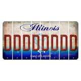 Illinois Abraham Lincoln Cut License Plate Strips (Set of 8) D