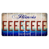 Illinois Abraham Lincoln Cut License Plate Strips (Set of 8) E