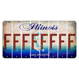 Illinois Abraham Lincoln Cut License Plate Strips (Set of 8) F