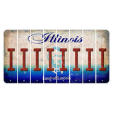 Illinois Abraham Lincoln Cut License Plate Strips (Set of 8) I