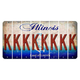 Illinois Abraham Lincoln Cut License Plate Strips (Set of 8) K