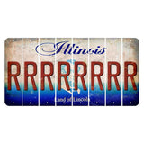 Illinois Abraham Lincoln Cut License Plate Strips (Set of 8) R