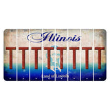 Illinois Abraham Lincoln Cut License Plate Strips (Set of 8) T