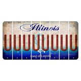 Illinois Abraham Lincoln Cut License Plate Strips (Set of 8) U